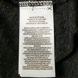 Pre Owned Polo Ralph Lauren Black Melange Cotton Custom Fit T-Shirt XXL