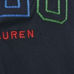 Pre Owned Polo Ralph Lauren Blue Logo Embroidery Cotton Classic Slim Fit T-Shirt XXL