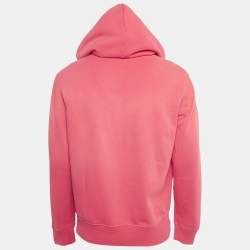 Pre Owned Polo Ralph Lauren Red Printed Cotton Hoodie M