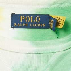 Pre Owned Polo Ralph Lauren Multicolor Tie-Dye Cotton Fleece Sweatshirt L