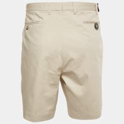 Pre Owned Polo Ralph Lauren Beige Cotton Blend Stretch Straight Fit Shorts L