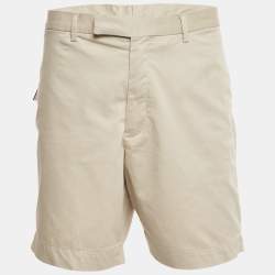 Pre Owned Polo Ralph Lauren Beige Cotton Blend Stretch Straight Fit Shorts L