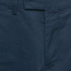 Pre Owned Polo Ralph Lauren Navy Blue Stretch Gabardine Slim Trousers S