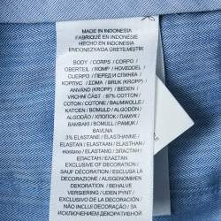 Pre Owned Polo Ralph Lauren Navy Blue Stretch Gabardine Slim Trousers S