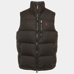 Pre Owned Polo Ralph Lauren Black Synthetic Down Gilet XL