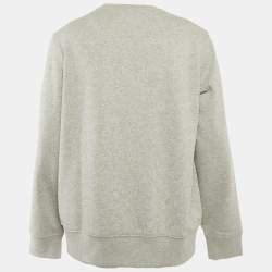 Pre Owned Polo Ralph Lauren Grey Teddy Print Cotton Crewneck Sweatshirt L