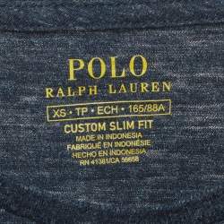 Pre Owned Polo Ralph Lauren Blue Jersey Long Sleeve Top XS