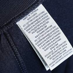 Pre Owned Polo Ralph Lauren Navy Blue Cotton Knit Track Pants XL