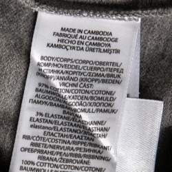 مملوكة مسبقًا Polo Ralph Lauren Grey Cotton Knit Polo T-Shirt S