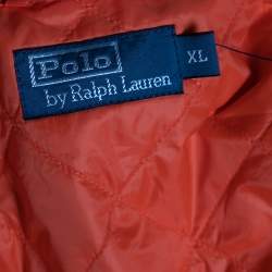 Polo Ralph Lauren Orange Synthetic Quilted Cadwell Bomber Jacket XL