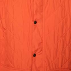 Polo Ralph Lauren Orange Synthetic Quilted Cadwell Bomber Jacket XL
