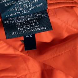 Polo Ralph Lauren Orange Synthetic Quilted Cadwell Bomber Jacket XL