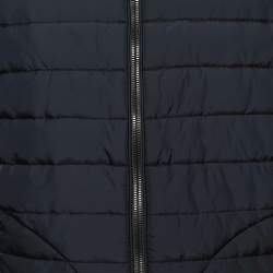 Pre Owned جاكيت بولو رالف لورين صوف ميرينو أزرق كحلي بسحاب أمامي مبطن مقاس كبير - لارج