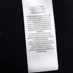 Pre Owned جاكيت بولو رالف لورين صوف ميرينو أزرق كحلي بسحاب أمامي مبطن مقاس كبير - لارج