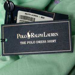 مملوكة مسبقًا قميص بولو رالف لورين قطن أخضر بأزرار سفلية مقاس كبير جدًا جدًا جدًا -إكس إكس إكس لارج