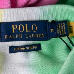 Pre Owned Polo Ralph Lauren Multicolor Tie-Dye Cotton Polo Shirt M   
