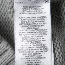 مملوكة مسبقًا Polo Ralph Lauren Grey Cotton Knit Long Sleeve Jumper XS