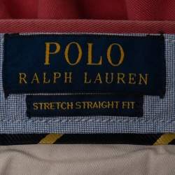Pre Owned Polo Ralph Lauren Red Cotton Chino Trousers L  
