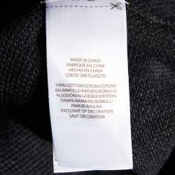 Pre Owned Polo Ralph Lauren Charcoal Grey Cotton Knit Jumper L