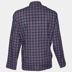 Pre Owned Polo Ralph Lauren Multicolor Checkered Cotton Sleepwear Shirt L