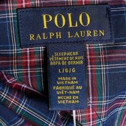 Pre Owned Polo Ralph Lauren Multicolor Checkered Cotton Sleepwear Shirt L
