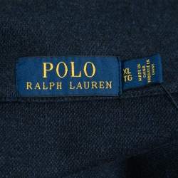 Pre Owned Polo Ralph Lauren Navy Blue Knit Long Sleeve Jumper XL