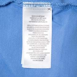 Pre Owned Polo Ralph Lauren Blue Cotton Slim Fit Polo T-Shirt L