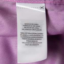 Pre Owned Polo Ralph Lauren Purple Cotton Button Front Slim Fit Shirt L