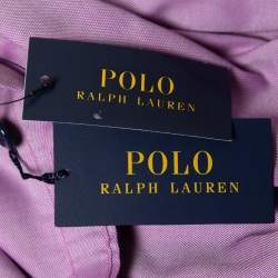 Pre Owned Polo Ralph Lauren Purple Cotton Button Front Slim Fit Shirt L