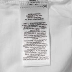 Pre Owned Polo Ralph Lauren White Cotton Classic Fit V-Neck T-Shirt L