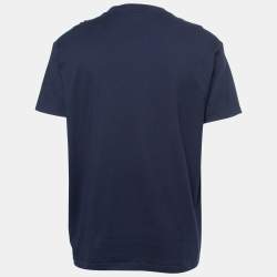 مملوكة مسبقًا Polo Ralph Lauren Navy Blue Cotton Classic Fit V-Neck T-Shirt L