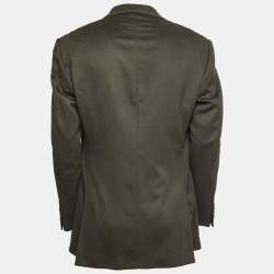 Pre Owned Polo Ralph Lauren Green Cashmere Single Breasted Blazer L