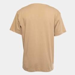 مملوكة مسبقًا Polo Ralph Lauren Light Brown Cotton Custom Slim Fit T-Shirt XXL