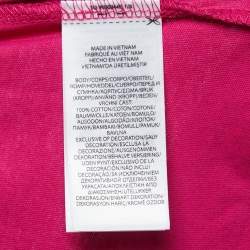 Pre Owned Polo Ralph Lauren Pink/Blue Cotton Crew Neck Full Sleeve T-Shirt M