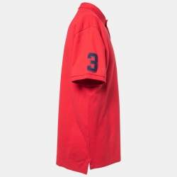 مملوكة مسبقًا Polo Ralph Lauren Red Cotton Core Replen Polo T-Shirt XL