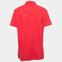 مملوكة مسبقًا Polo Ralph Lauren Red Cotton Core Replen Polo T-Shirt XL