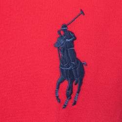 مملوكة مسبقًا Polo Ralph Lauren Red Cotton Core Replen Polo T-Shirt XL
