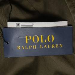 Pre Owned Polo Ralph Lauren Green Cotton Straight Fit Trousers L