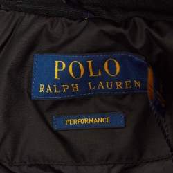 Pre Owned Polo Ralph Lauren Black Quilted Zip Front Down Coat M