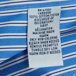 Pre Owned Polo Ralph Lauren Pinstripe Cotton Buttoned Shirt XXL
