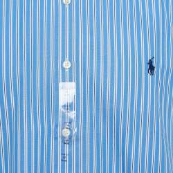 Pre Owned Polo Ralph Lauren Pinstripe Cotton Buttoned Shirt XXL