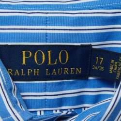 Pre Owned Polo Ralph Lauren Pinstripe Cotton Buttoned Shirt XXL