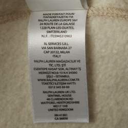 Pre Owned Polo Ralph Lauren Beige Logo Embroidered Knit Sweatshirt L