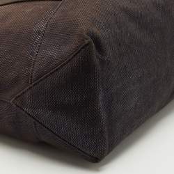 Pre Owned Polo Ralph Lauren Metallic Canvas Big Pony Tote