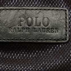 Pre Owned Polo Ralph Lauren Metallic Canvas Big Pony Tote