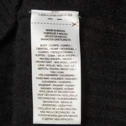 Pre Owned Polo Ralph Lauren Black Cable Knit Crew Neck Sweatshirt XXL