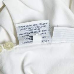 Pre Owned Polo Ralph Lauren White Cotton Custom Fit Button Down Shirt M