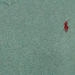 Pre Owned Polo Ralph Lauren Green Cotton Knit Sleeveless T-Shirt L