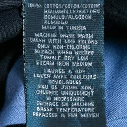 Pre Owned Polo Ralph Lauren Navy Blue Gabardine Straight-Leg Trousers L