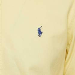 Pre Owned Polo Ralph Lauren Yellow Cotton Button Down Shirt M